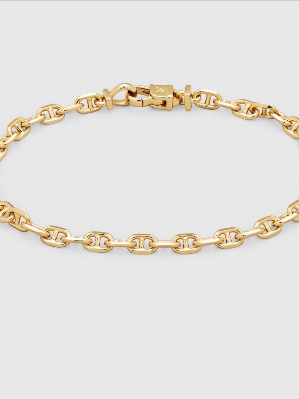 TOM WOOD Cable Bracelet in Gold, size 6.5 inches.